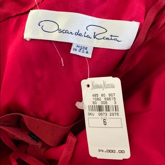 NEW Red Vintage Sleeveless Oscar de la Renta Dress - Picture 5 of 7